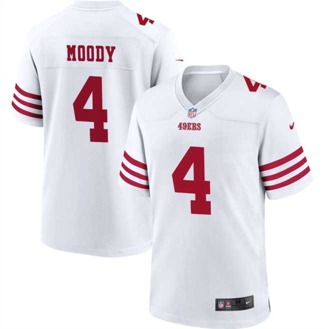Men & Women & Youth San Francisco 49ers #4 Jake Moody White Game Jersey